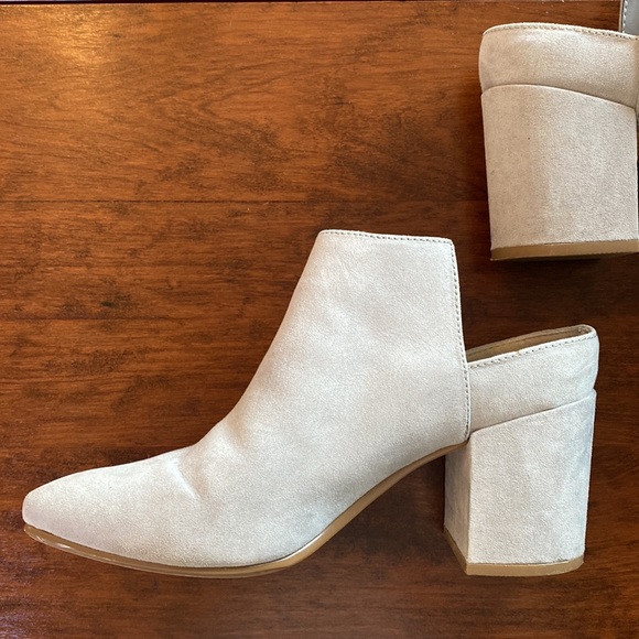 Express Light Grey Open Back Booties - 7 - Picture 8 of 15